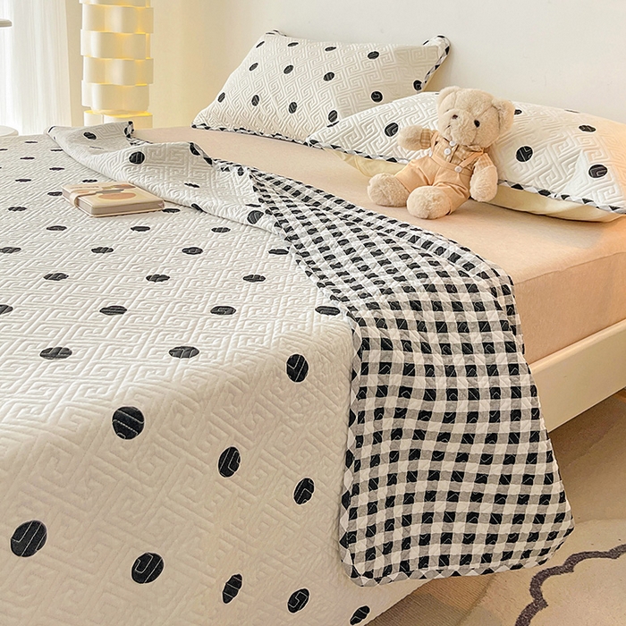 91家纺网 家纺一手货源 找家纺 羽爱家纺 2025新款A类双面印花全棉水洗床盖套件-三件套 星星点灯-