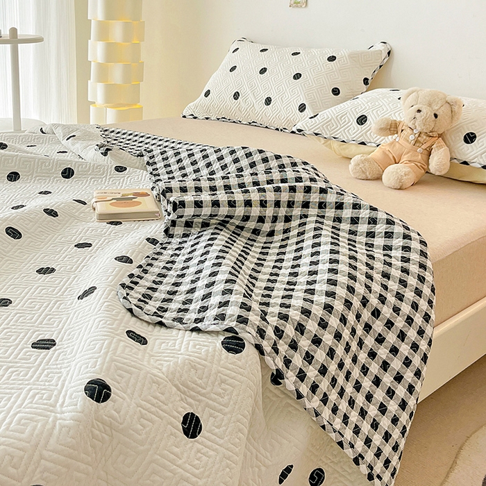 91家纺网 家纺一手货源 找家纺 羽爱家纺 2025新款A类双面印花全棉水洗床盖套件-三件套 星星点灯-