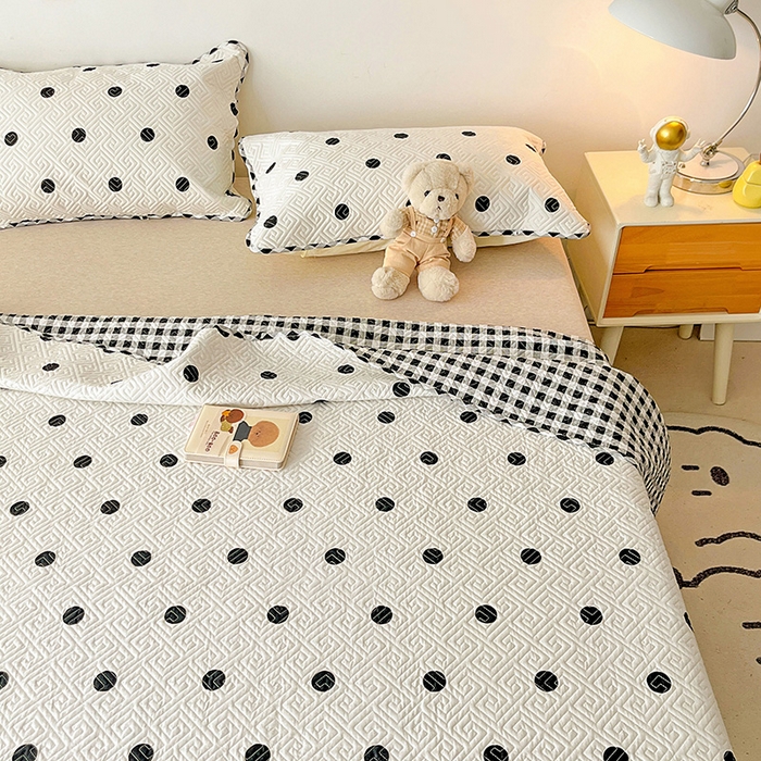 91家纺网 家纺一手货源 找家纺 羽爱家纺 2025新款A类双面印花全棉水洗床盖套件-三件套 星星点灯-