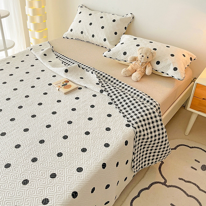 91家纺网 家纺一手货源 找家纺 羽爱家纺 2025新款A类双面印花全棉水洗床盖套件-三件套 星星点灯-