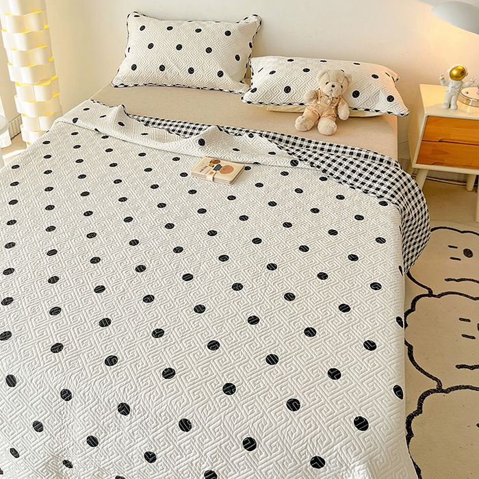 91家纺网 家纺一手货源 找家纺 羽爱家纺 2025新款A类双面印花全棉水洗床盖套件-三件套 星星点灯-