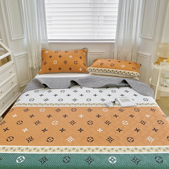 91家纺网 家纺一手货源 找家纺 羽爱家纺 2025新款A类双面印花全棉水洗床盖套件-三件套 伊丽莎白-