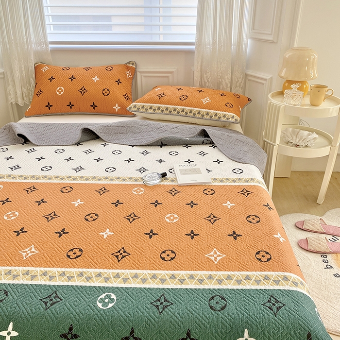 91家纺网 家纺一手货源 找家纺 羽爱家纺 2025新款A类双面印花全棉水洗床盖套件-三件套 伊丽莎白-