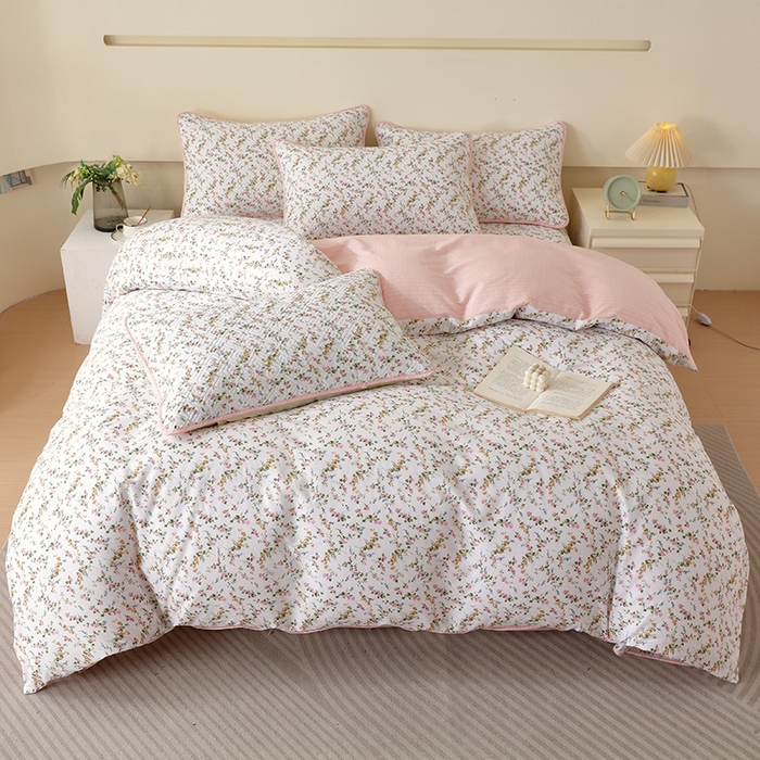 91家纺网 家纺一手货源 找家纺 羽爱家纺 2025新款A类双面印花全棉水洗床盖套件-三件套 月影倾城-