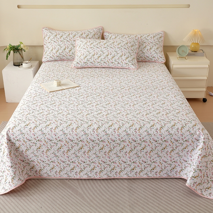 91家纺网 家纺一手货源 找家纺 羽爱家纺 2025新款A类双面印花全棉水洗床盖套件-三件套 月影倾城-