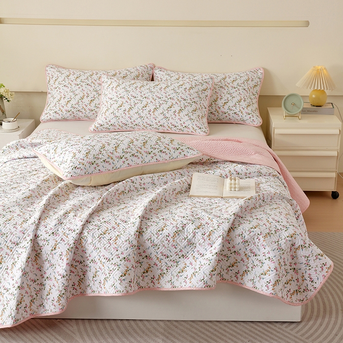 91家纺网 家纺一手货源 找家纺 羽爱家纺 2025新款A类双面印花全棉水洗床盖套件-三件套 月影倾城-