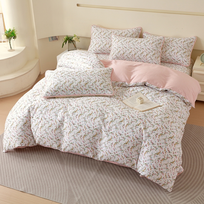 91家纺网 家纺一手货源 找家纺 羽爱家纺 2025新款A类双面印花全棉水洗床盖套件-三件套 月影倾城-