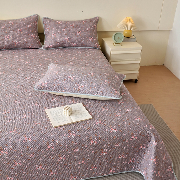 91家纺网 家纺一手货源 找家纺 羽爱家纺 2025新款A类双面印花全棉水洗床盖套件-三件套 长岛花-