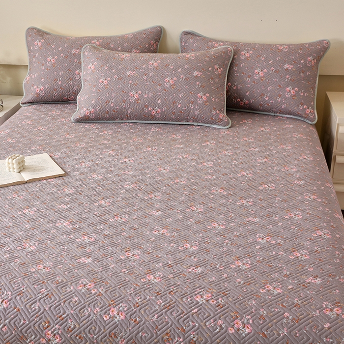 91家纺网 家纺一手货源 找家纺 羽爱家纺 2025新款A类双面印花全棉水洗床盖套件-三件套 长岛花-