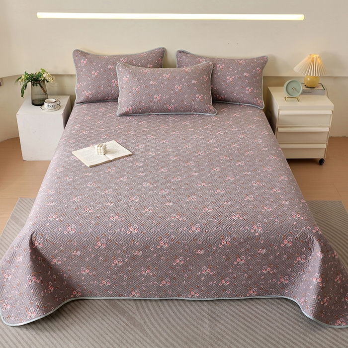 91家纺网 家纺一手货源 找家纺 羽爱家纺 2025新款A类双面印花全棉水洗床盖套件-三件套 长岛花-