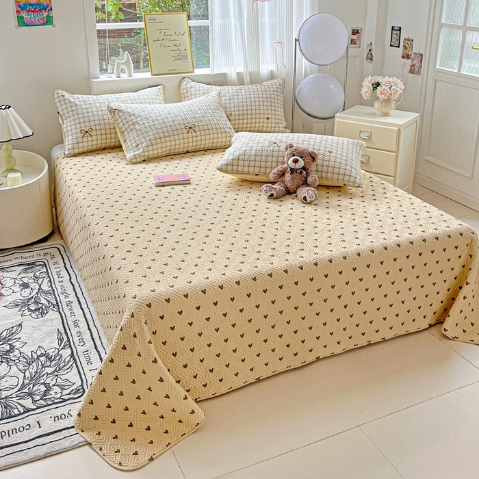 91家纺网 家纺一手货源 找家纺 羽爱家纺 2025新款A类双面印花全棉水洗床盖套件-三件套 极简主义