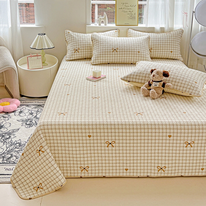 91家纺网 家纺一手货源 找家纺 羽爱家纺 2025新款A类双面印花全棉水洗床盖套件-三件套 极简主义