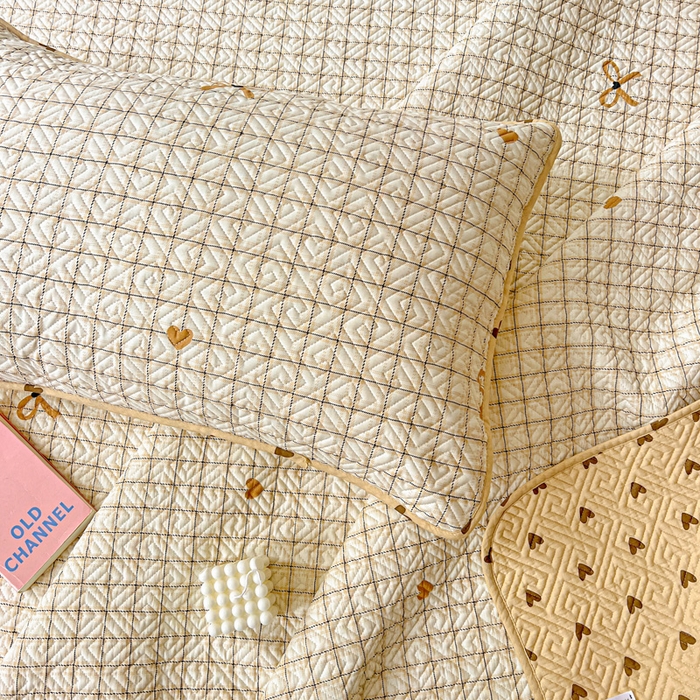 91家纺网 家纺一手货源 找家纺 羽爱家纺 2025新款A类双面印花全棉水洗床盖套件-三件套 极简主义