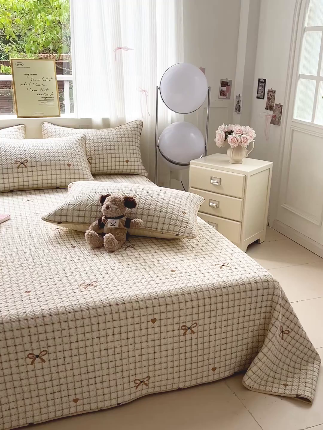 91家纺网 家纺一手货源 找家纺 羽爱家纺 2025新款A类双面印花全棉水洗床盖套件-三件套 极简主义