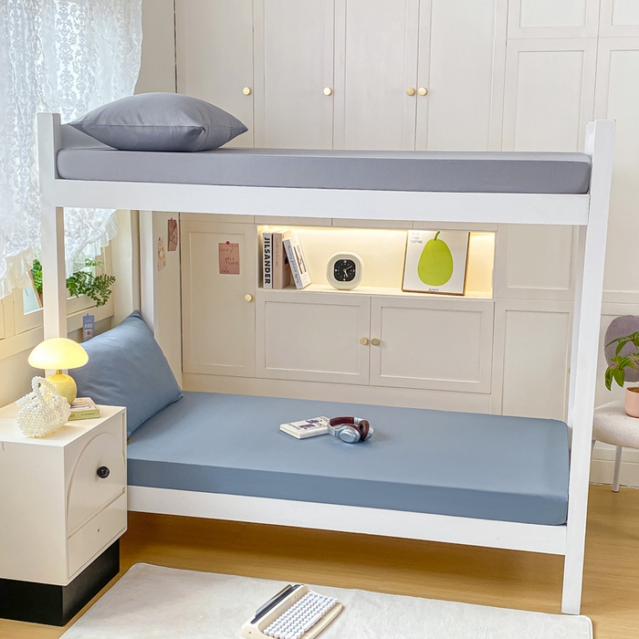 91家纺网 家纺一手货源 找家纺 凡客家居 2025新款全棉纯色简约单品床单系列 组合图