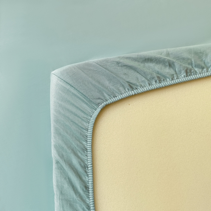 91家纺网 家纺一手货源 找家纺 凡客家居 2025新款全棉学生床笠三件套 氧气蓝