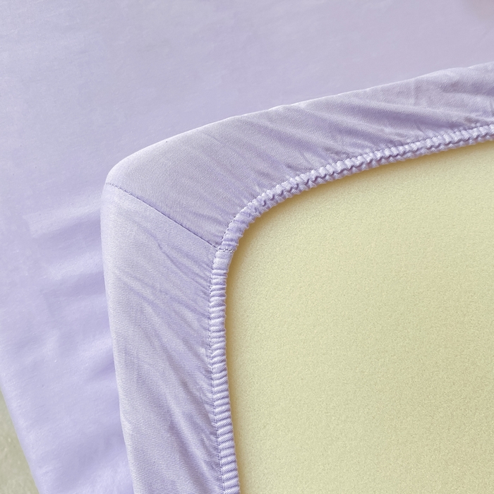 91家纺网 家纺一手货源 找家纺 凡客家居 2025新款全棉学生床笠三件套 丁香紫