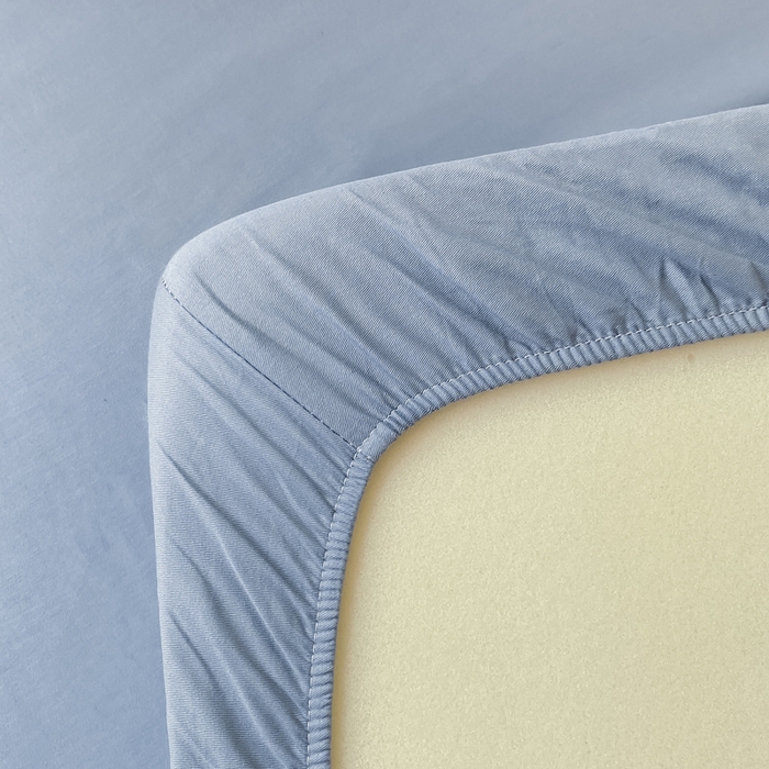 91家纺网 家纺一手货源 找家纺 凡客家居 2025新款全棉学生床笠三件套 蔚蓝