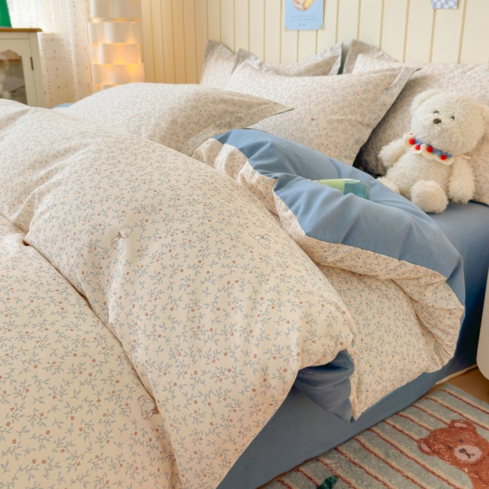 91家纺网 家纺一手货源 找家纺 （总）曼之夏 2025新款原棉加厚磨毛印花四件套