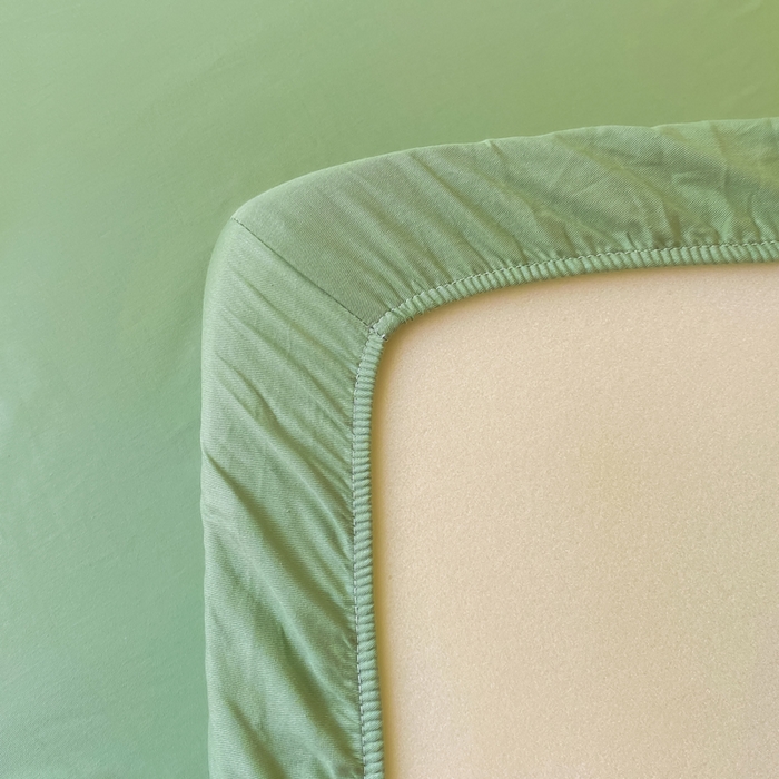 91家纺网 家纺一手货源 找家纺 凡客家居 2025新款全棉学生床笠三件套 中绿