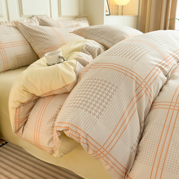 91家纺网 家纺一手货源 找家纺 （总）曼之夏 2025新款原棉加厚磨毛印花四件套