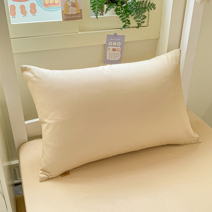 91家纺网 家纺一手货源 找家纺 凡客家居 2025新款全棉学生床笠三件套 奶茶