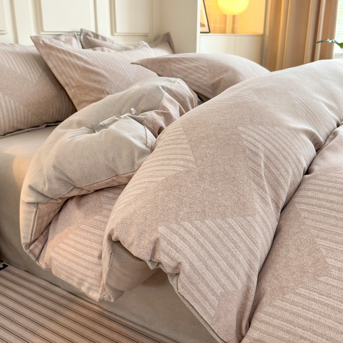 91家纺网 家纺一手货源 找家纺 （总）曼之夏 2025新款原棉加厚磨毛印花四件套