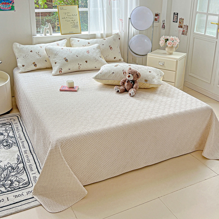 91家纺网 家纺一手货源 找家纺 羽爱家纺 2025新款A类双面印花全棉水洗床盖套件-三件套 甜心派对