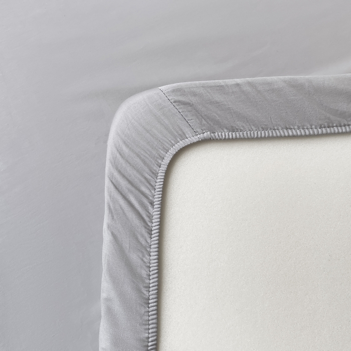 91家纺网 家纺一手货源 找家纺 凡客家居 2025新款全棉学生床笠三件套 雅灰