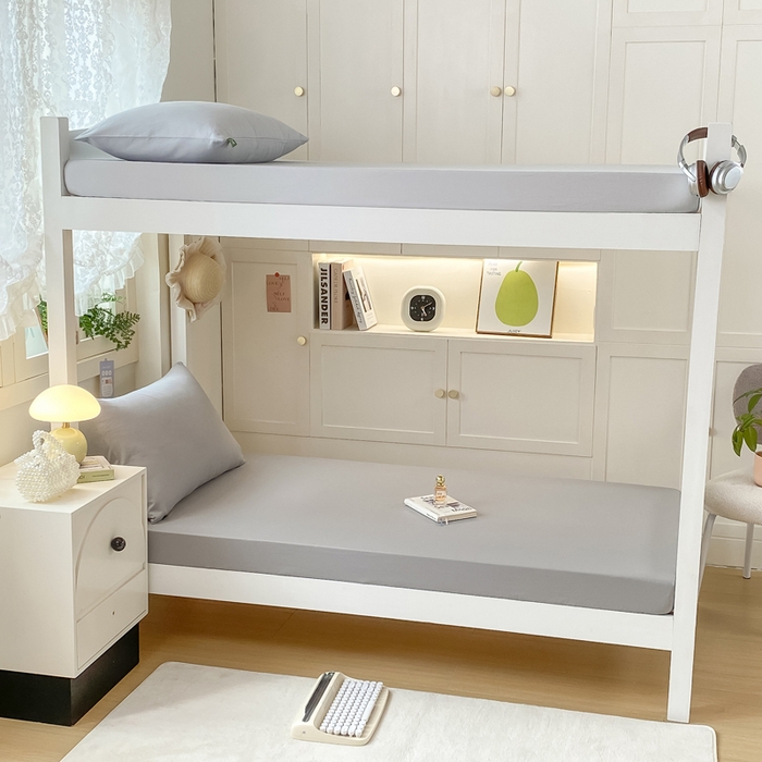 凡客家居 2025新款全棉学生床笠三件套 雅灰