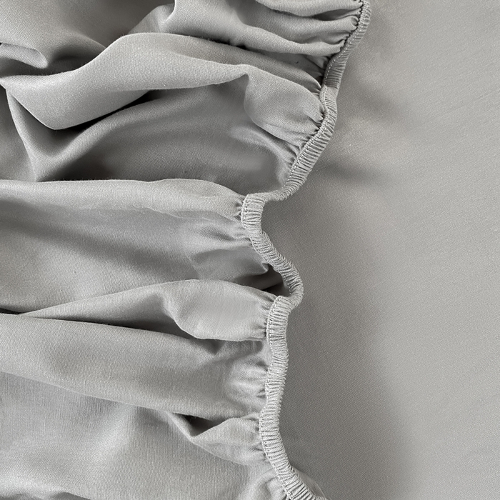 91家纺网 家纺一手货源 找家纺 凡客家居 2025新款全棉学生床笠三件套 雅灰