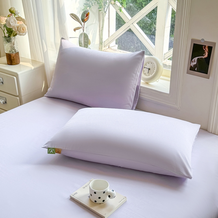 凡客家居 2025新款全棉纯色简约枕套系列 丁香紫