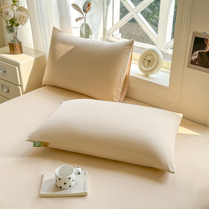凡客家居 2025新款全棉纯色简约枕套系列 奶茶