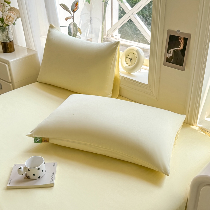 凡客家居 2025新款全棉纯色简约枕套系列 茉莉黄