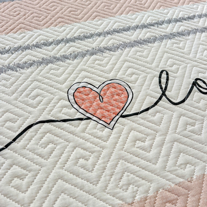 91家纺网 家纺一手货源 找家纺 羽爱家纺 2025新款A类双面印花全棉水洗床盖套件-三件套 心悦