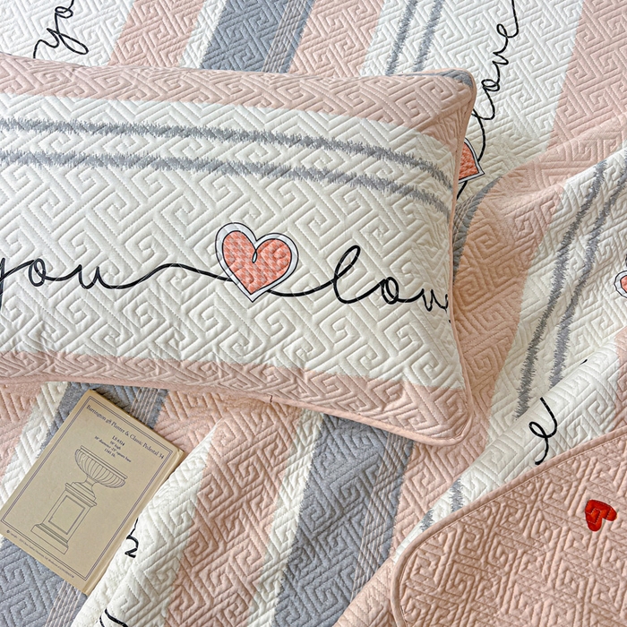 91家纺网 家纺一手货源 找家纺 羽爱家纺 2025新款A类双面印花全棉水洗床盖套件-三件套 心悦