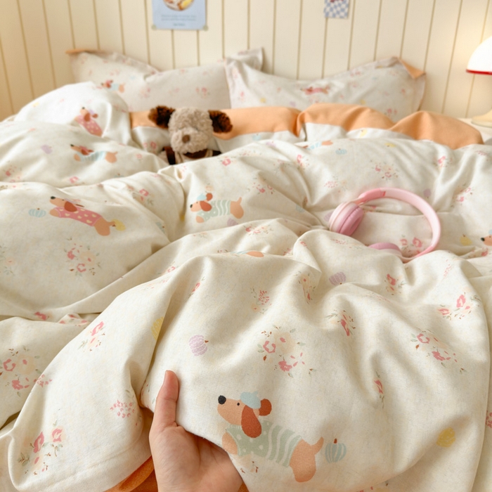 91家纺网 家纺一手货源 找家纺 曼之夏 2025新款原棉加厚磨毛印花四件套 简兮