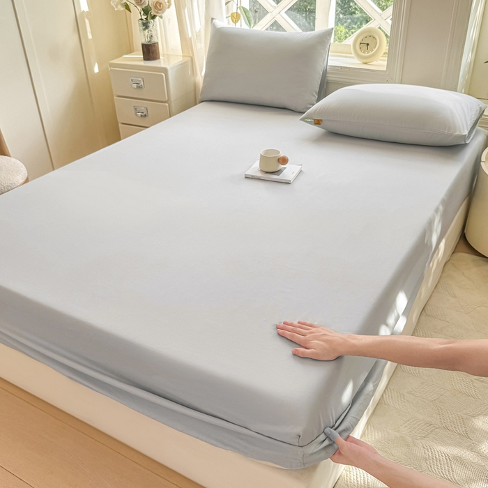 91家纺网 家纺一手货源 找家纺 凡客家居 2025新款全棉纯色简约单品床单系列 组合图