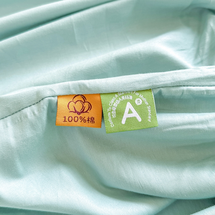 91家纺网 家纺一手货源 找家纺 凡客家居 2025新款全棉纯色简约床笠系列 氧气蓝