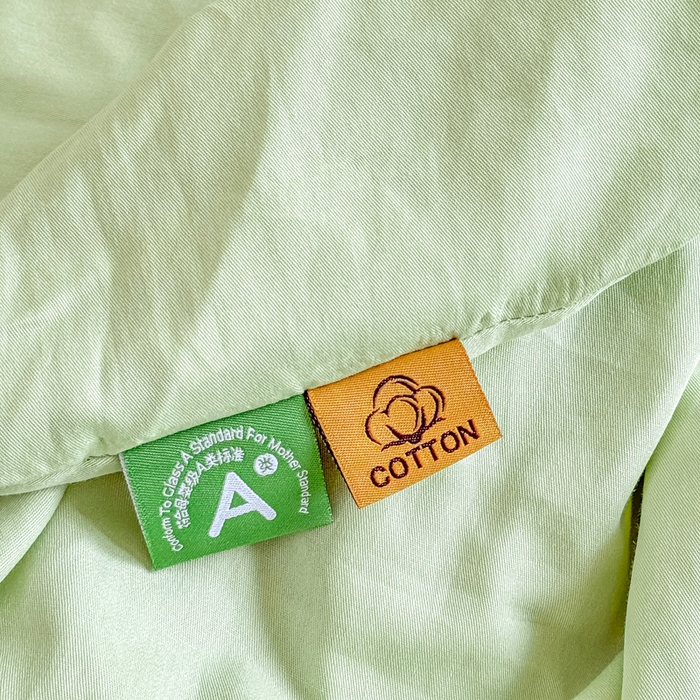 91家纺网 家纺一手货源 找家纺 凡客家居 2025新款全棉纯色简约床笠系列 嫩芽绿