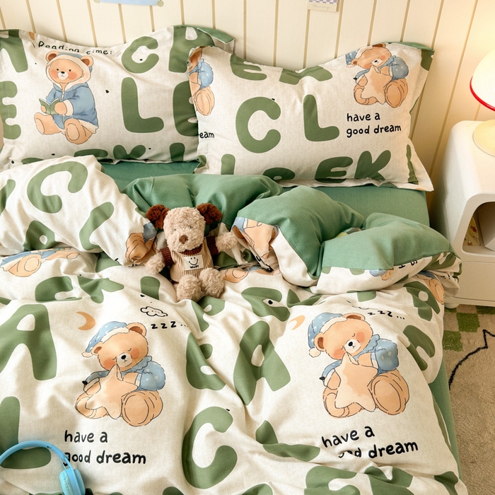 91家纺网 家纺一手货源 找家纺 曼之夏 2025新款原棉加厚磨毛印花四件套 梦游记