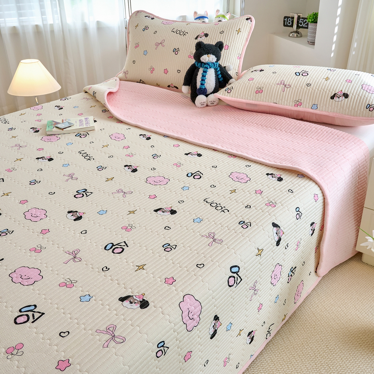 91家纺网 家纺一手货源 找家纺 （总）X猫先生 2025新品棉加绒床盖一面全棉一面牛奶绒床盖炕盖加厚床单床垫四季款