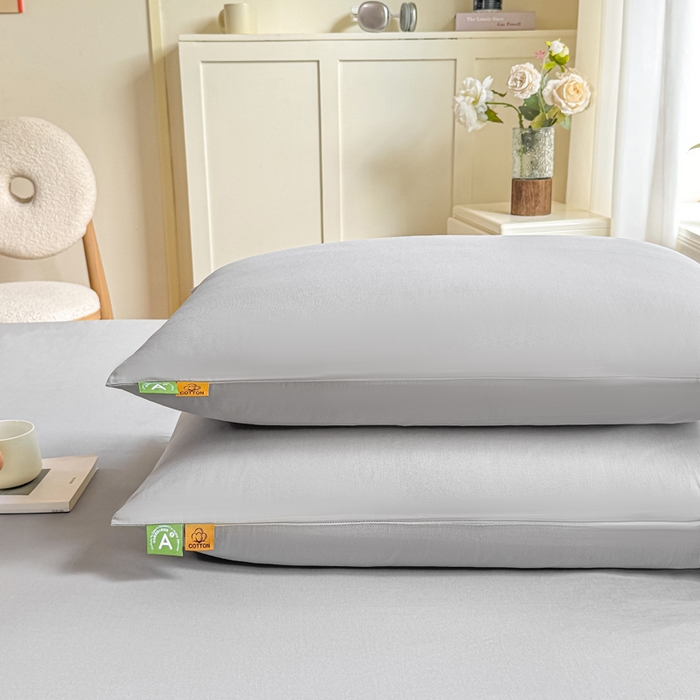 91家纺网 家纺一手货源 找家纺 凡客家居 2025新款全棉纯色简约床笠系列 雅灰