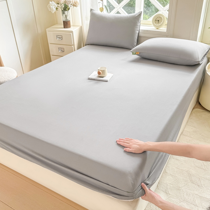 凡客家居 2025新款全棉纯色简约床笠系列 雅灰