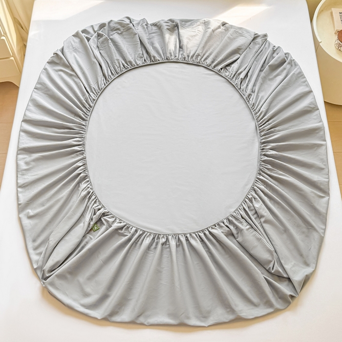 91家纺网 家纺一手货源 找家纺 凡客家居 2025新款全棉纯色简约床笠系列 雅灰