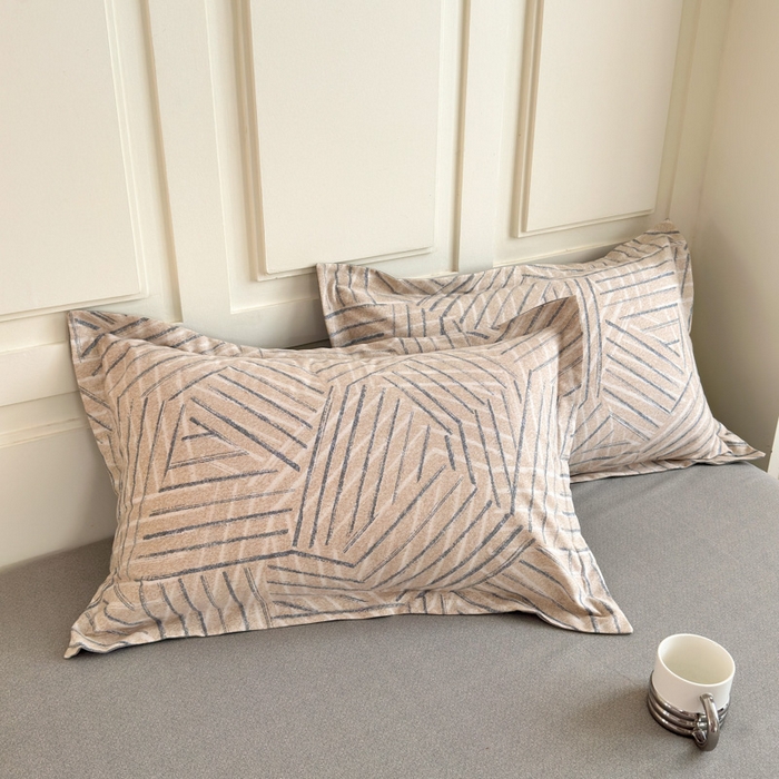 91家纺网 家纺一手货源 找家纺 曼之夏 2025新款原棉加厚磨毛印花四件套 眠时光