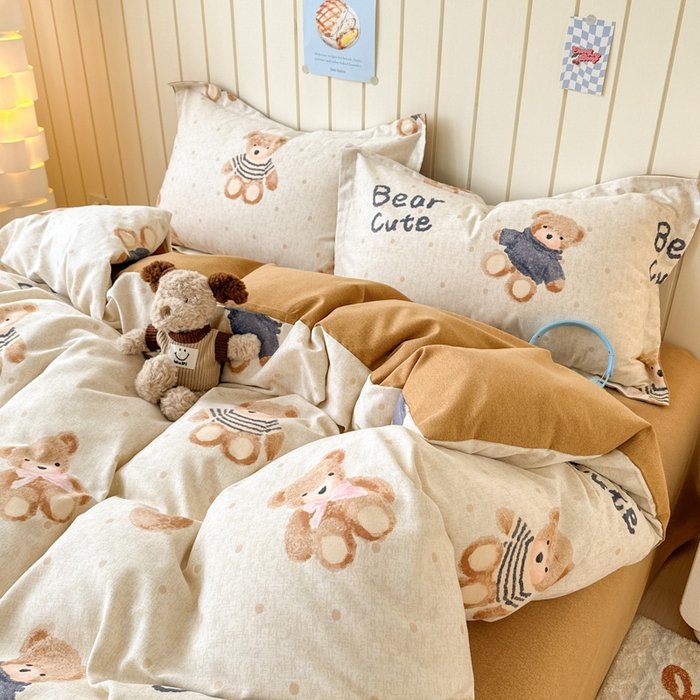 91家纺网 家纺一手货源 找家纺 曼之夏 2025新款原棉加厚磨毛印花四件套 奇想