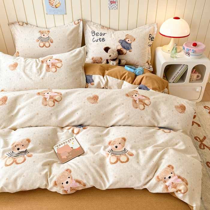 91家纺网 家纺一手货源 找家纺 曼之夏 2025新款原棉加厚磨毛印花四件套 奇想