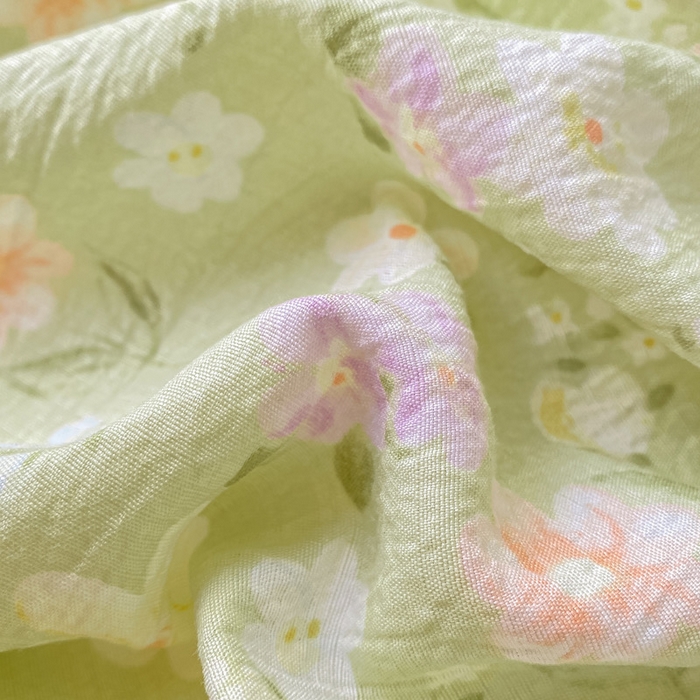 91家纺网 家纺一手货源 找家纺 丝芙妮家居（原乐视家纺） 2026新款A类皱皱纱亲肤木棉床笠-系列二初夏