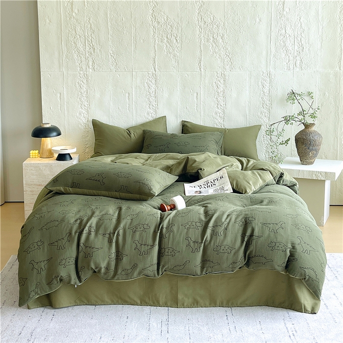 91家纺网 家纺一手货源 找家纺 （总）佰亿莱 2025新款棉麻双层纱四件套